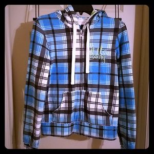 Reversible Zip Up Plaid Billabong Hoodie